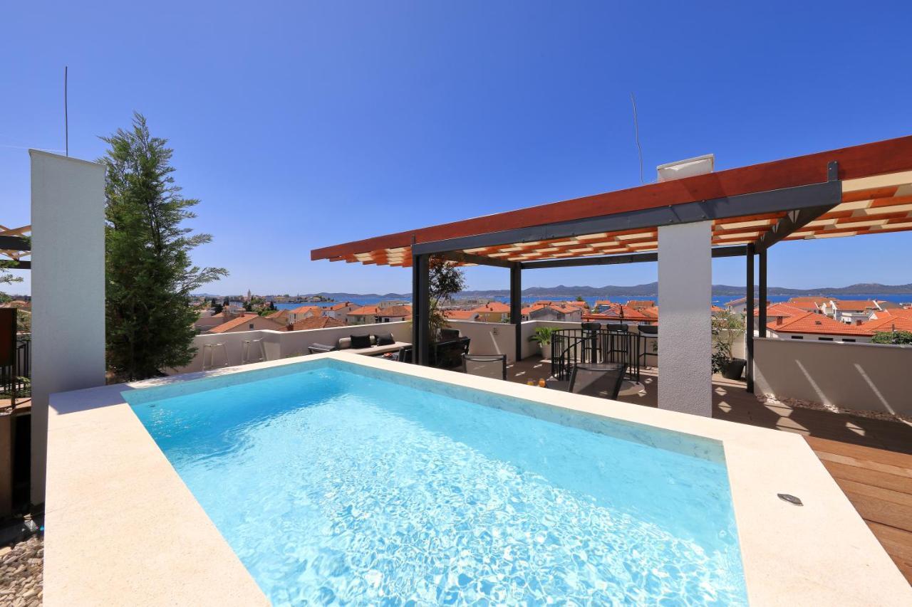 Penthouse Diem - Private Pool With Sea View 자다르 외부 사진