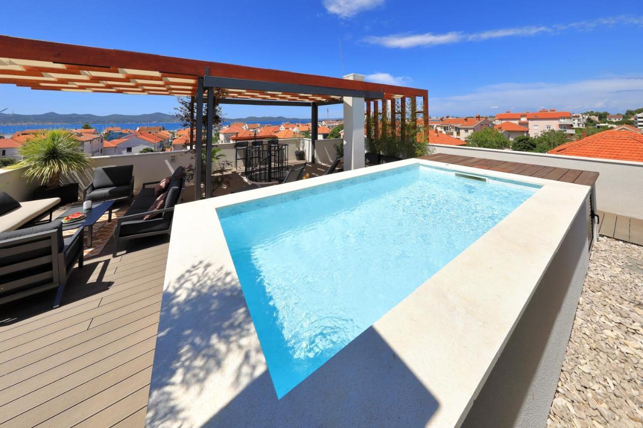 Penthouse Diem - Private Pool With Sea View 자다르 외부 사진