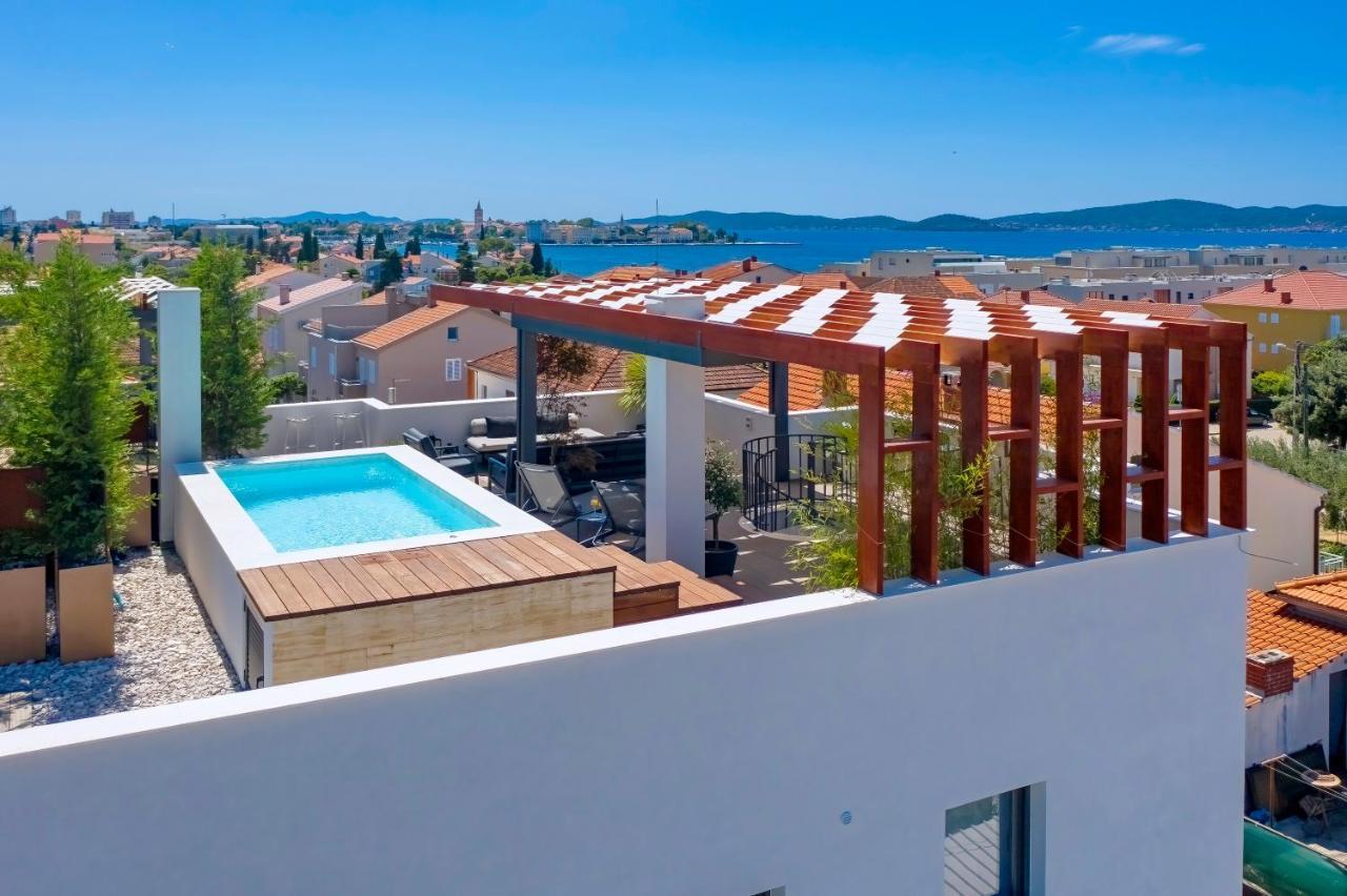 Penthouse Diem - Private Pool With Sea View 자다르 외부 사진